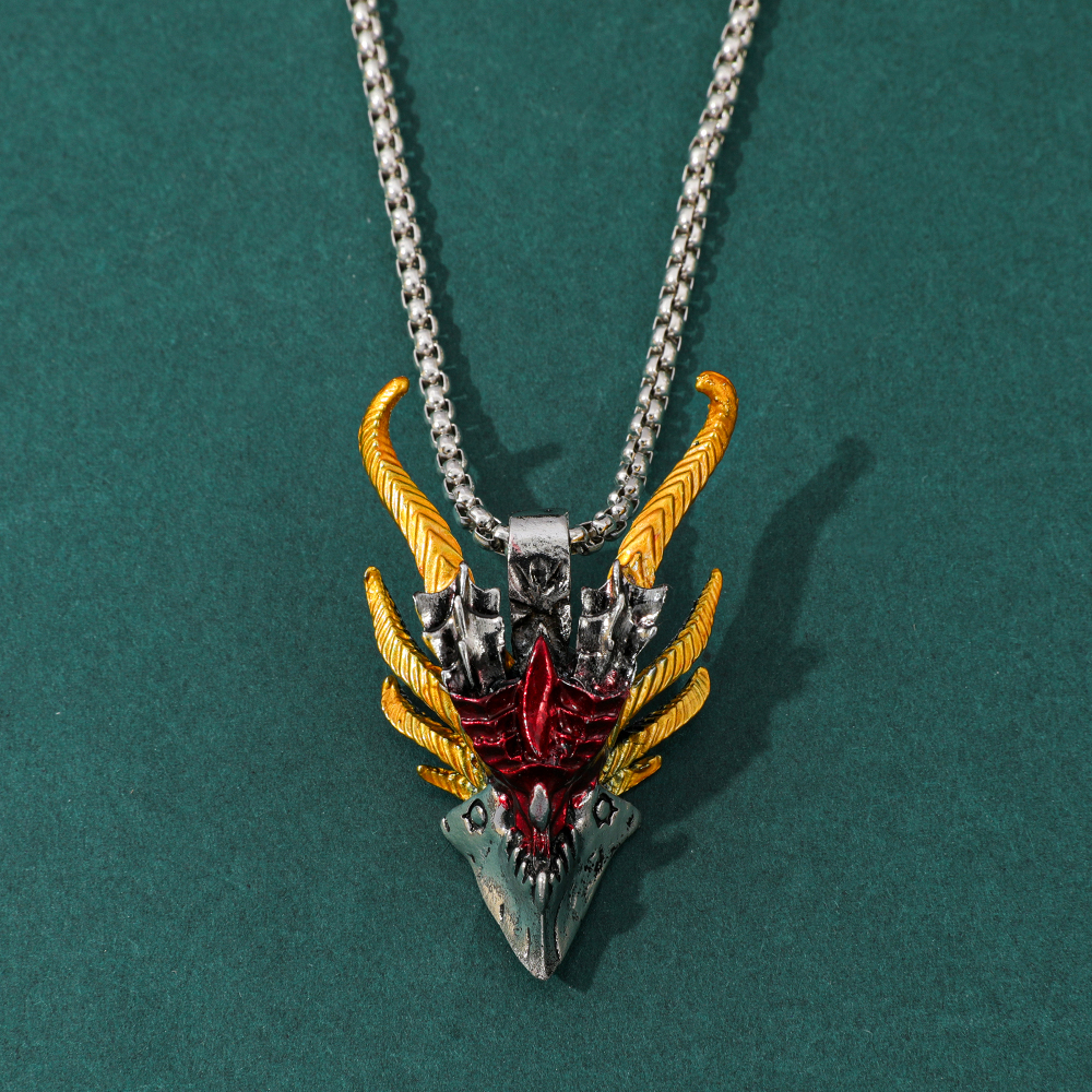 Men Accessories Jewelry - Retro Hip-Hop Evil Dragon Head Pendant