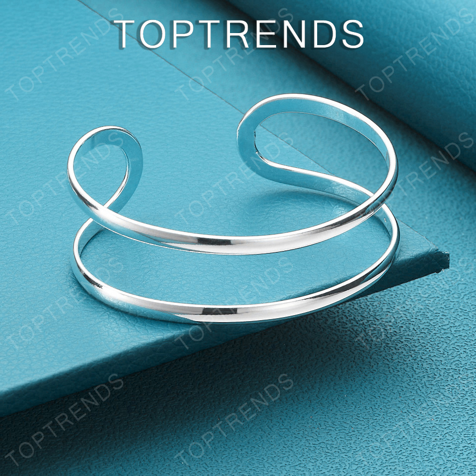 Men'S Minimalist Accessories - Minimalist 925 Sterling Silver Double-Line C-Shaped