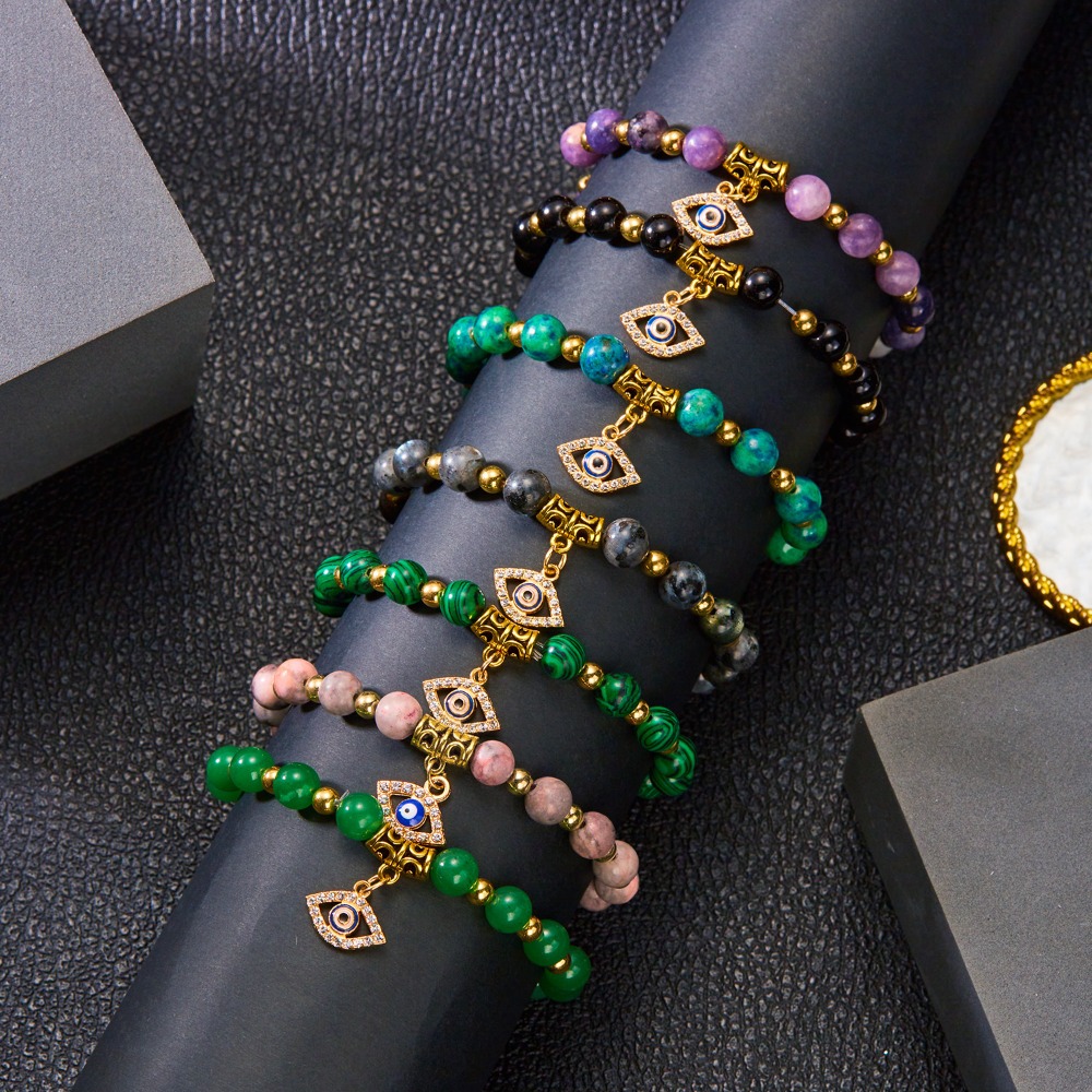 Men Accessories Evil Eye - Natural Stone Evil Eye Bracelets for