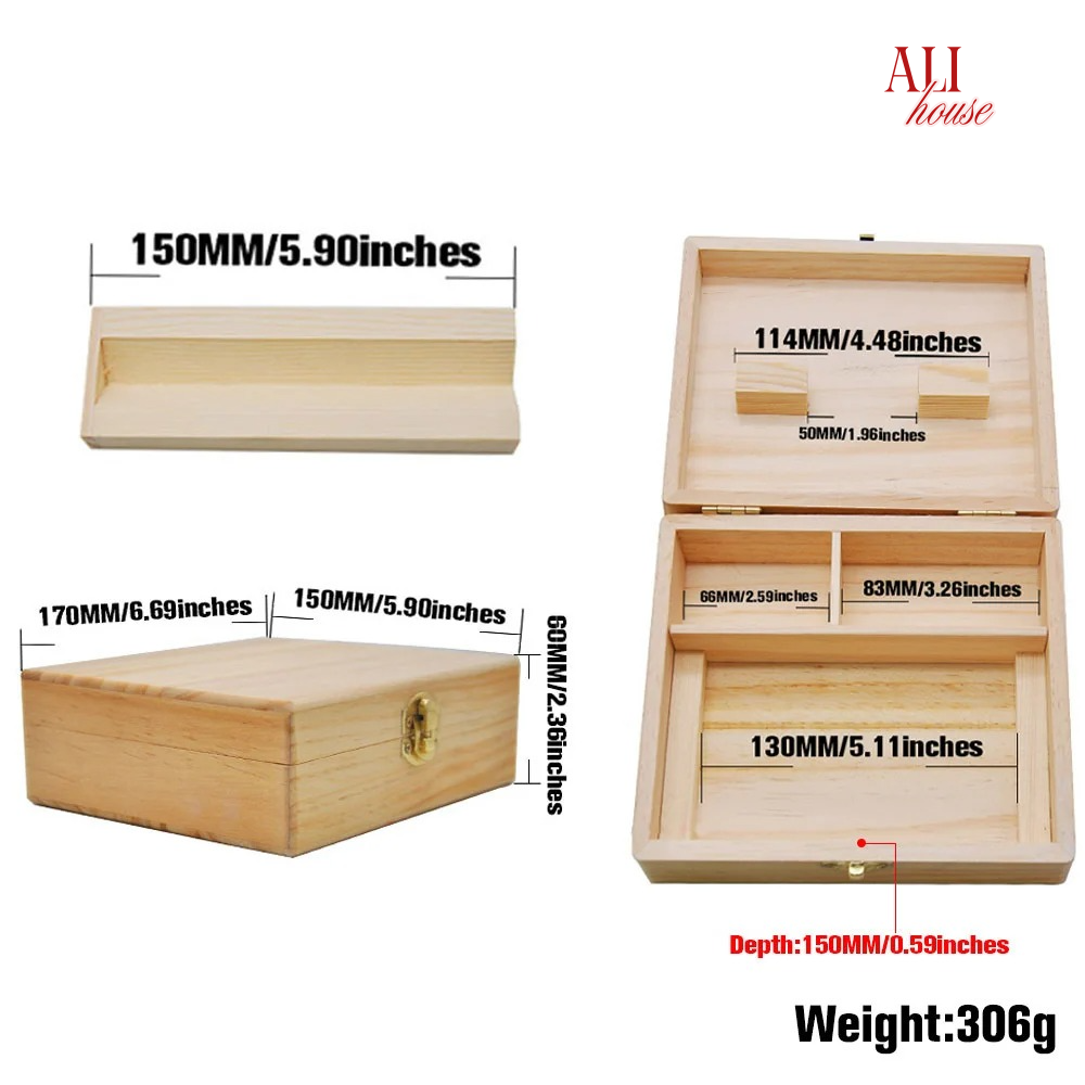 Wood Stash Box With Rolling Tr - Men'S Accessories Organizer Tray review and price