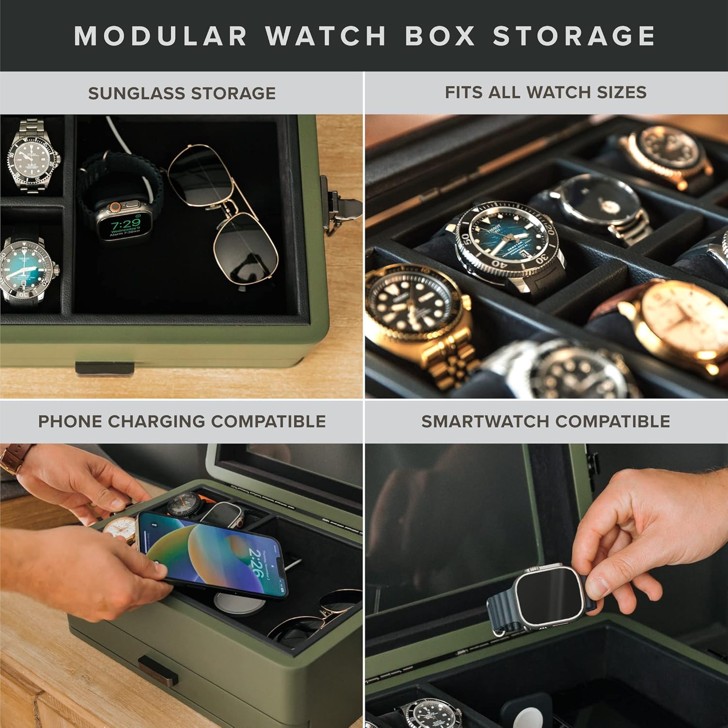Watch Box Organizer for Men, 1 - Men'S Accessories Organizer Tray review and price