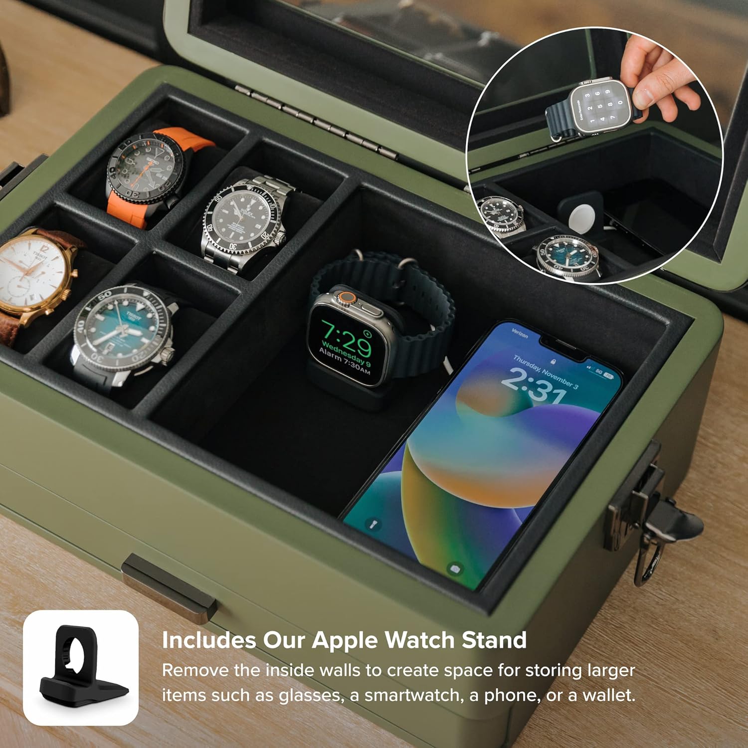 Watch Box Organizer for Men, 1 - Men'S Accessories Organizer Tray review and price