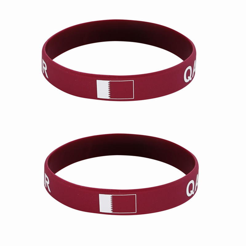 2pcs Qatar Flag Silicone Brace - Men Accessories Qatar review and price