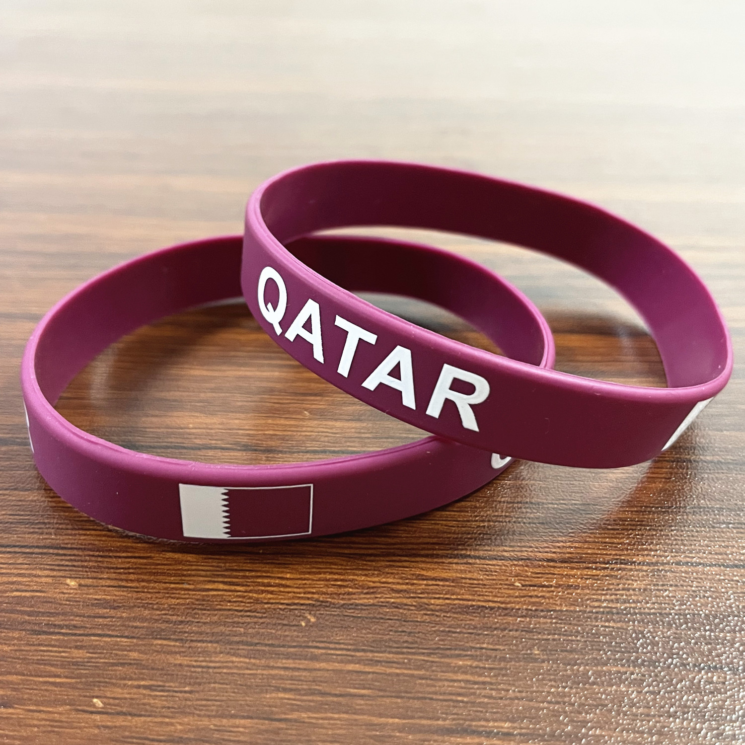 2pcs Qatar Flag Silicone Brace - Men Accessories Qatar review and price