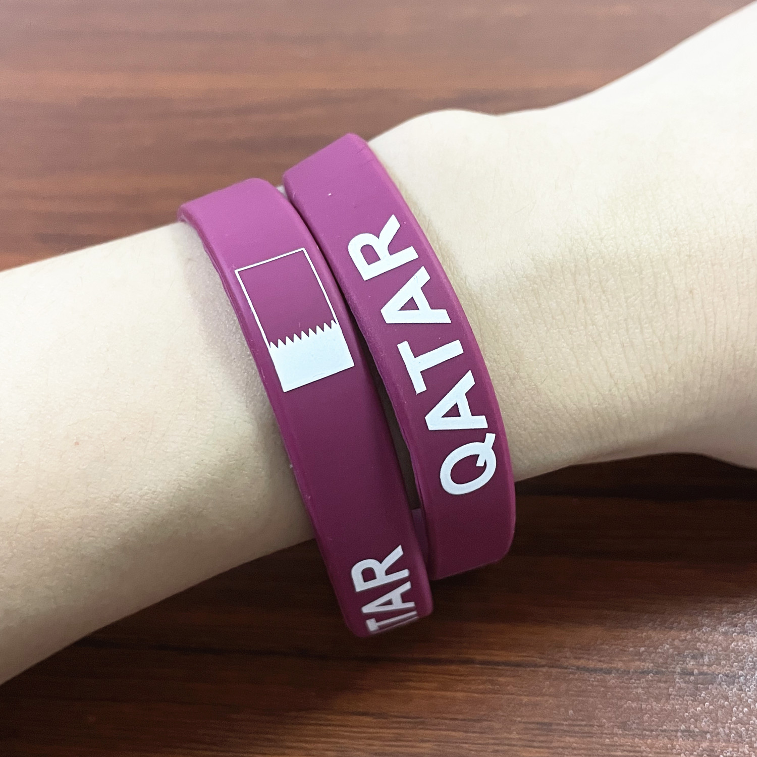 2pcs Qatar Flag Silicone Brace - Men Accessories Qatar review and price