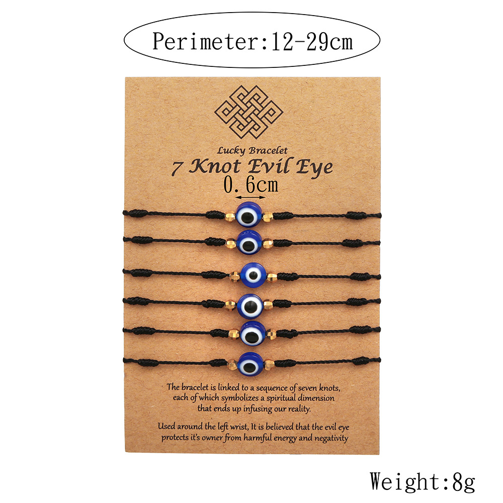 6Pcs Blue Evil Eye Bracelets S - Men Accessories Evil Eye review and price
