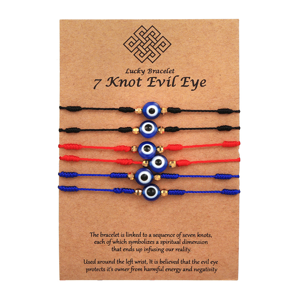 6Pcs Blue Evil Eye Bracelets S - Men Accessories Evil Eye review and price
