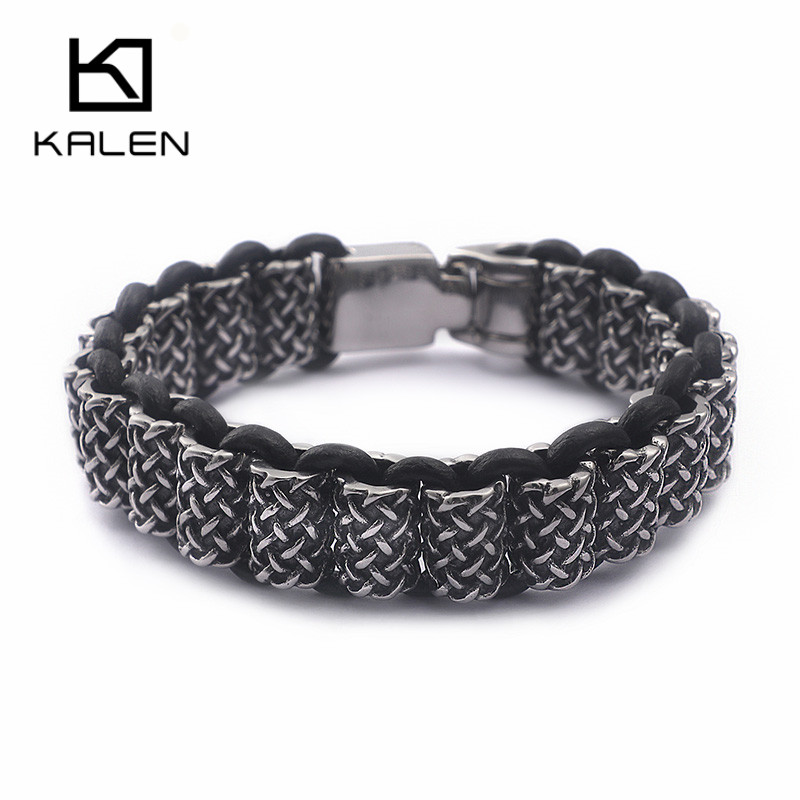 KALEN Vintage Black Leather Li - Men Accessories Bd review and price