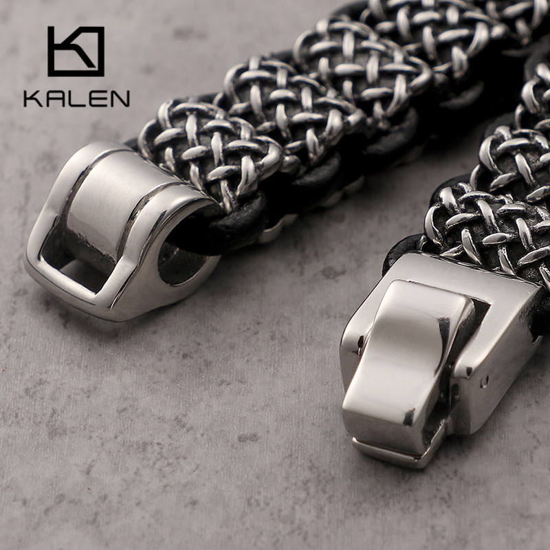 KALEN Vintage Black Leather Li - Men Accessories Bd review and price
