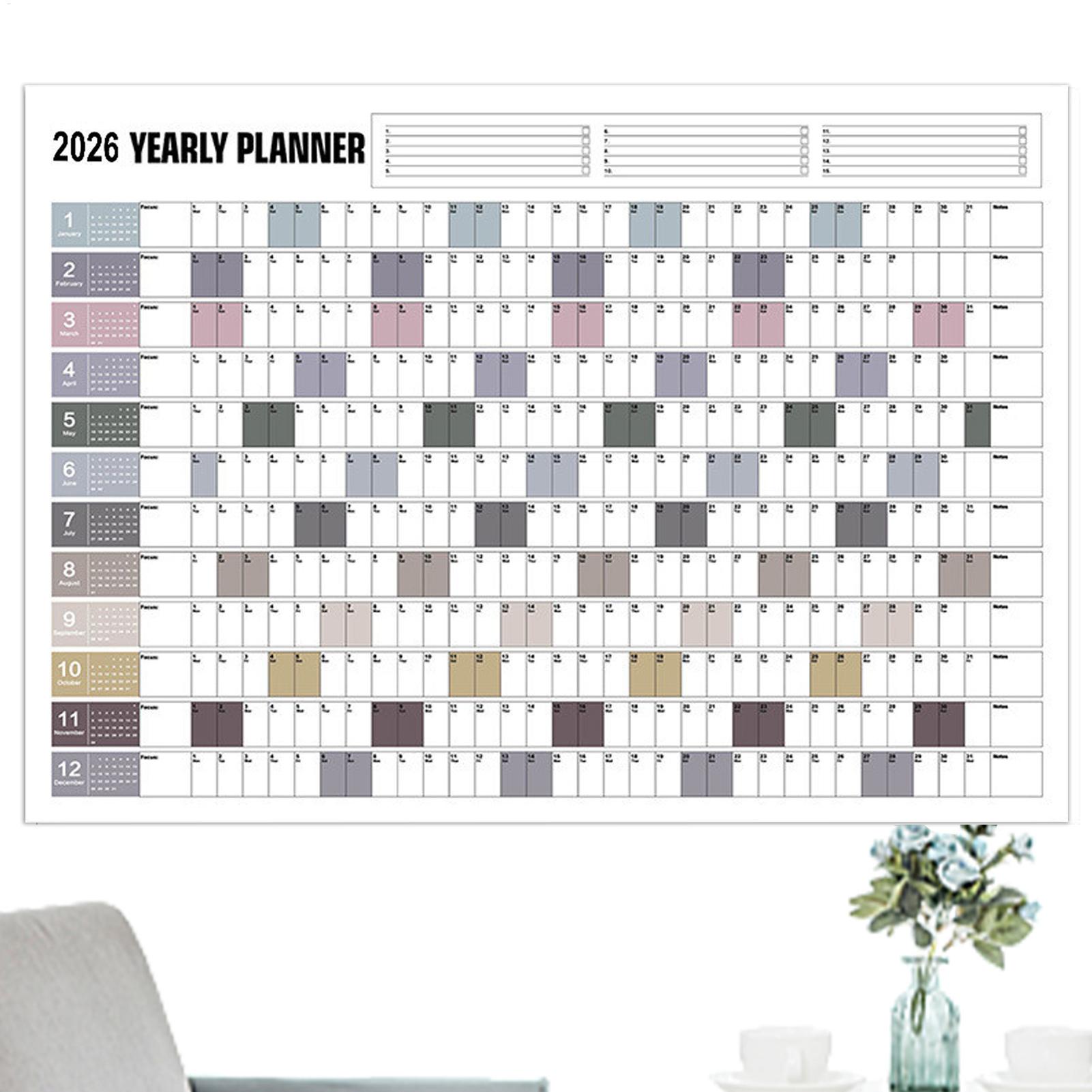 2026 Yearly Wall Calendar Full - Men Accessories List review and price