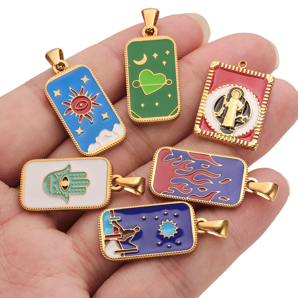 5pcs Stainless Steel Enamel Ta - Men Accessories Evil Eye review and price