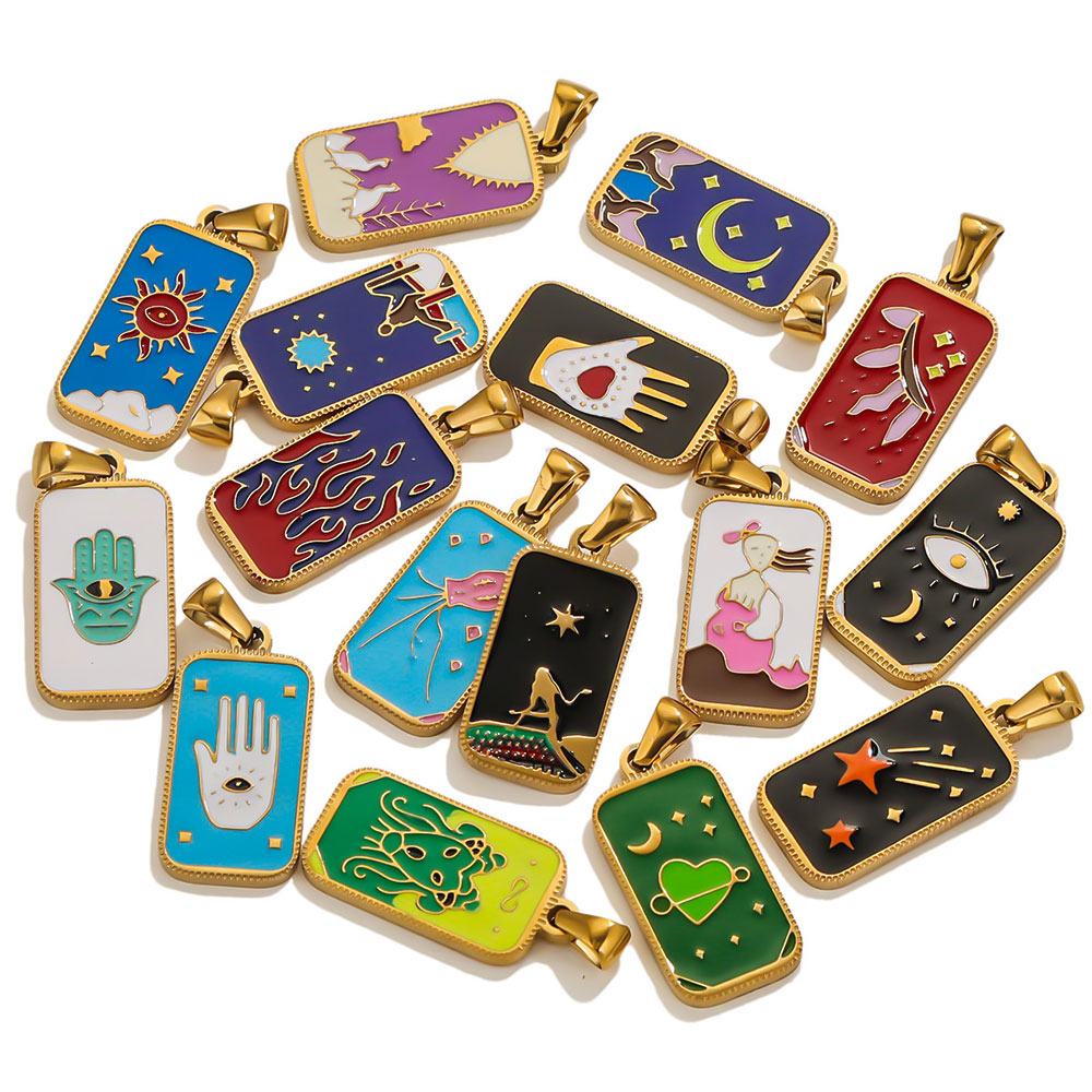5pcs Stainless Steel Enamel Ta - Men Accessories Evil Eye review and price