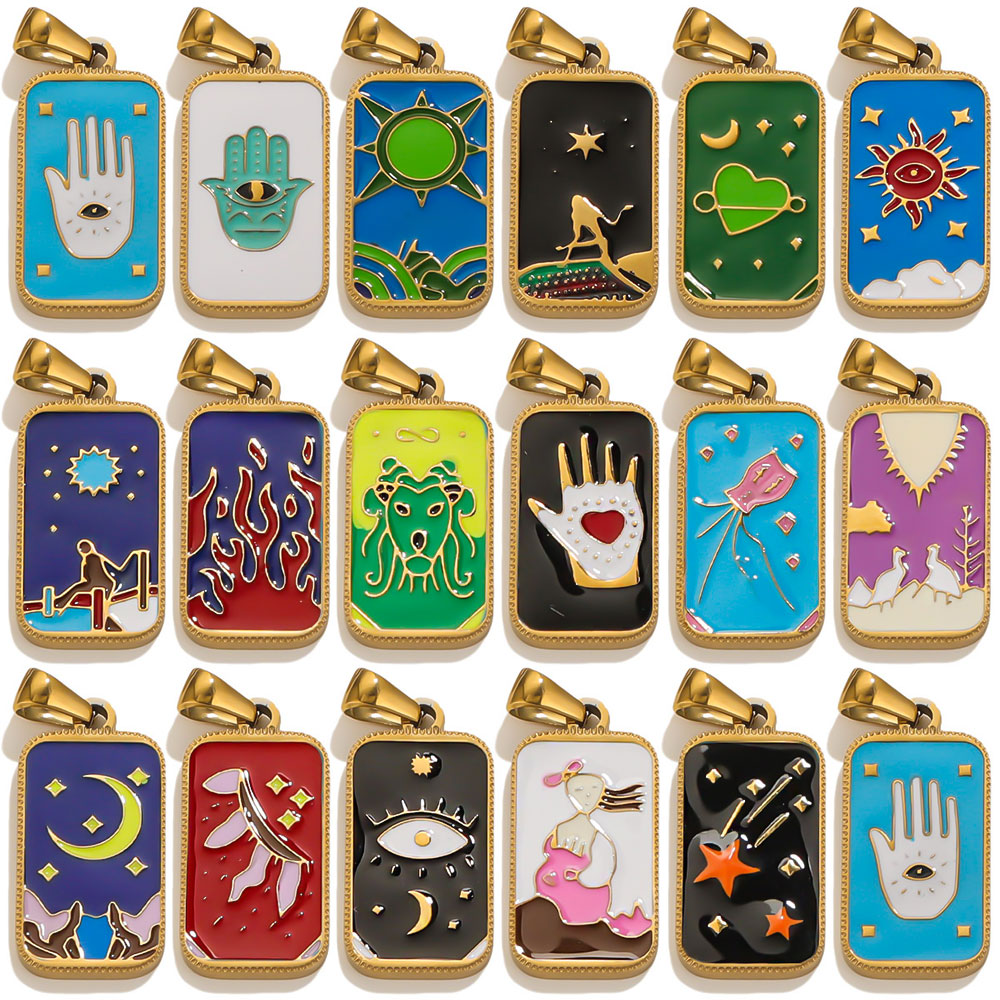 5pcs Stainless Steel Enamel Ta - Men Accessories Evil Eye review and price