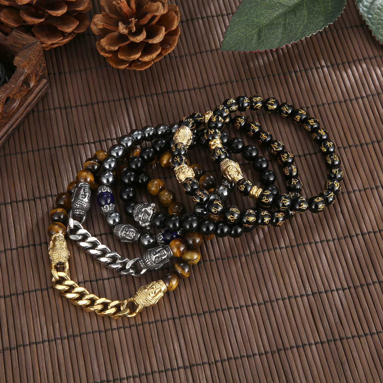 Fongten Religious Buddha Head  - Men Accessories Bd review and price