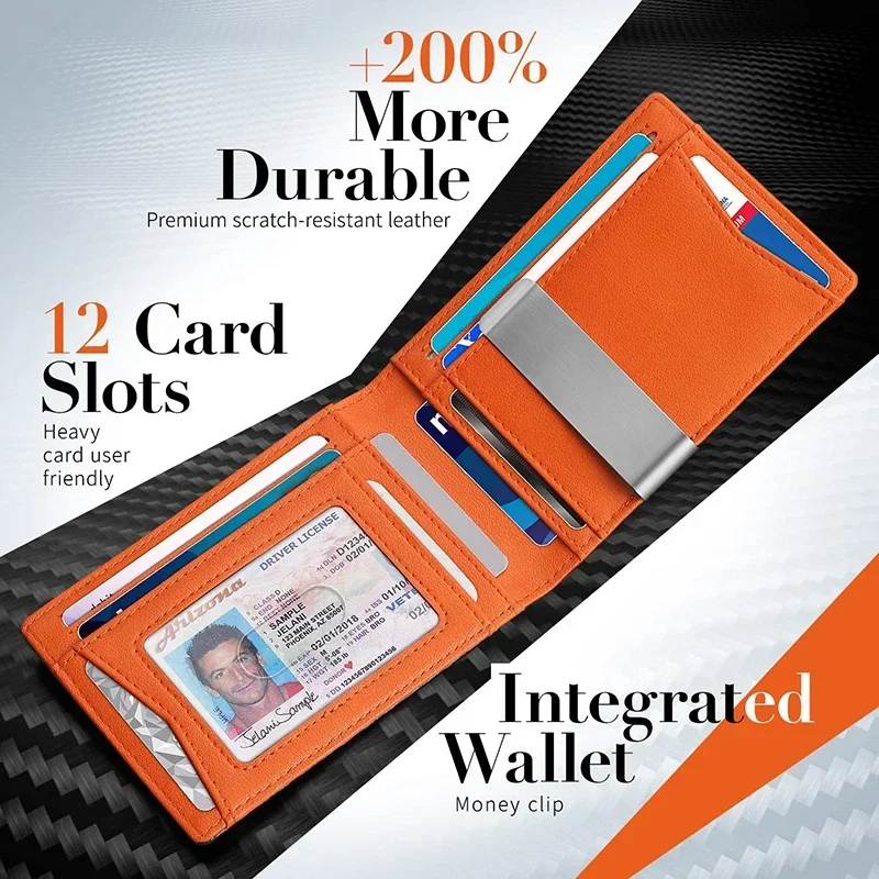 Carbon Fiber Mens Wallet Money - Bifold Leather Wallet review and price