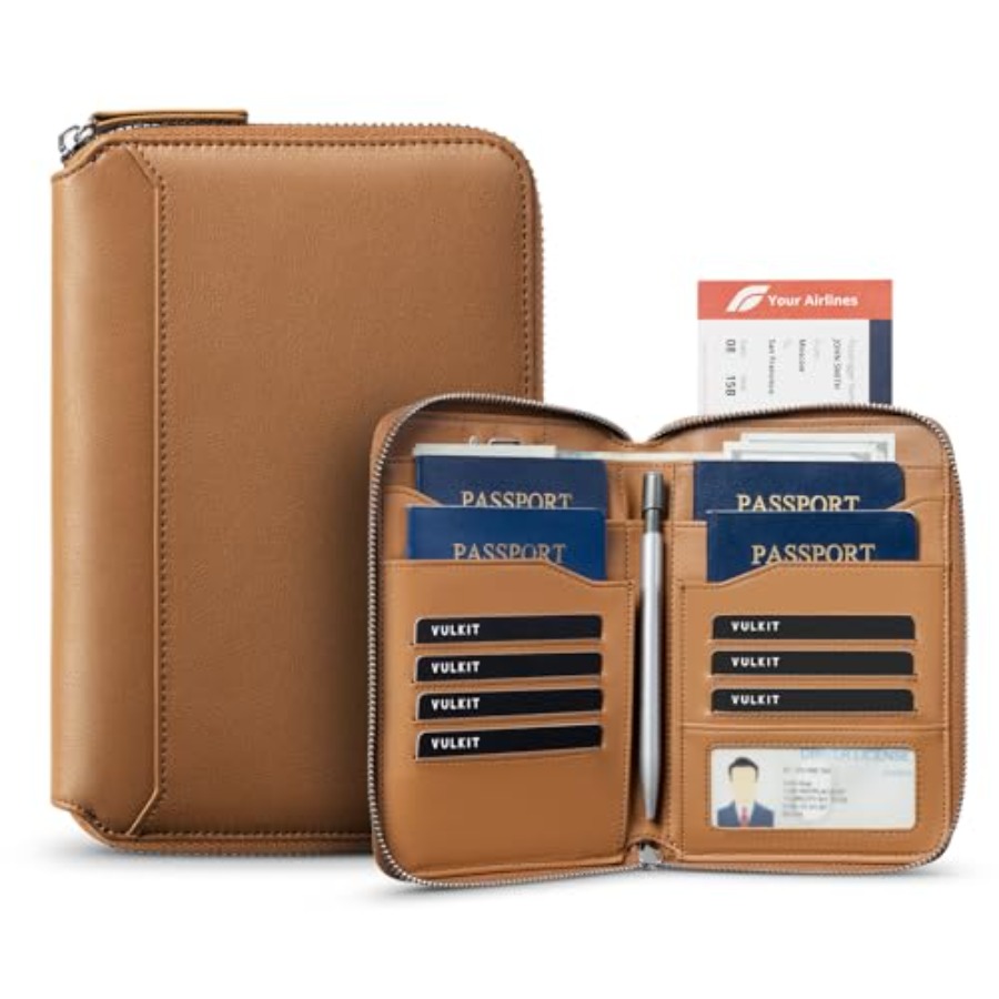 Leather Passport Holder for 4- - Passport Wallet Rfid review and price