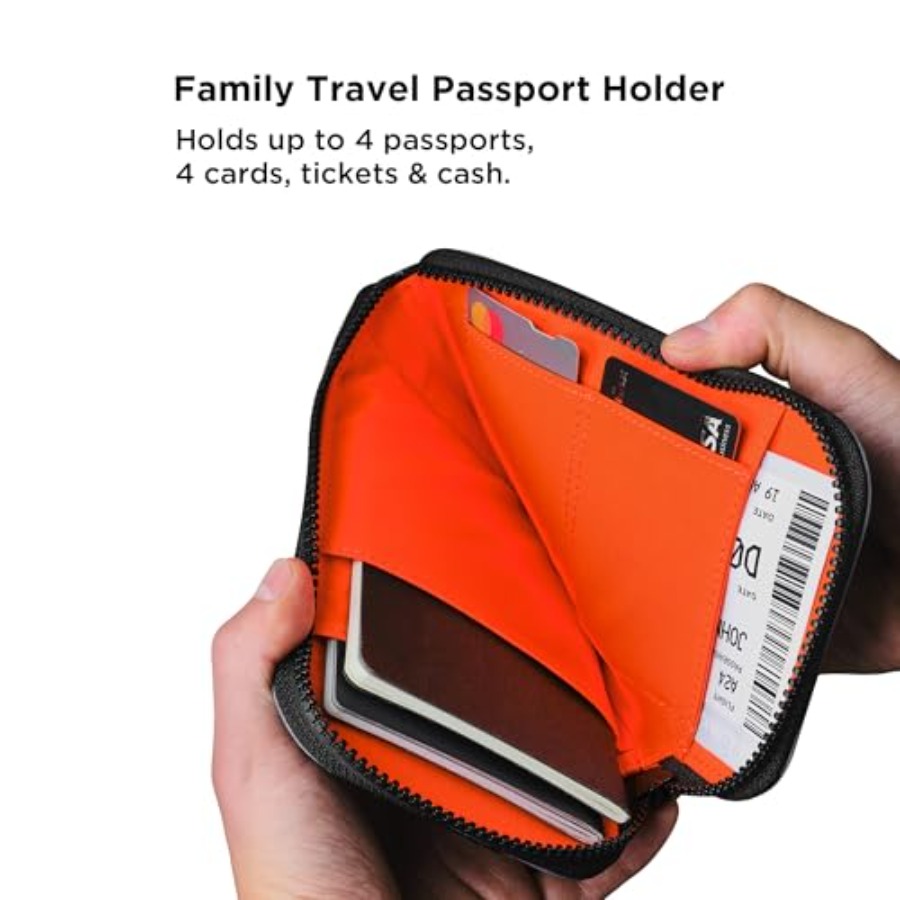 Zip Travel Wallet Axoflux 210D - Passport Wallet Rfid review and price