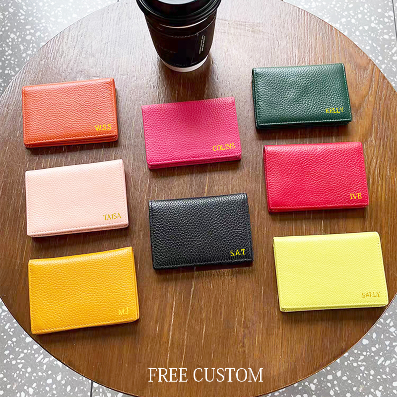Custom Initials Business Card  - Bifold Leather Wallet review and price
