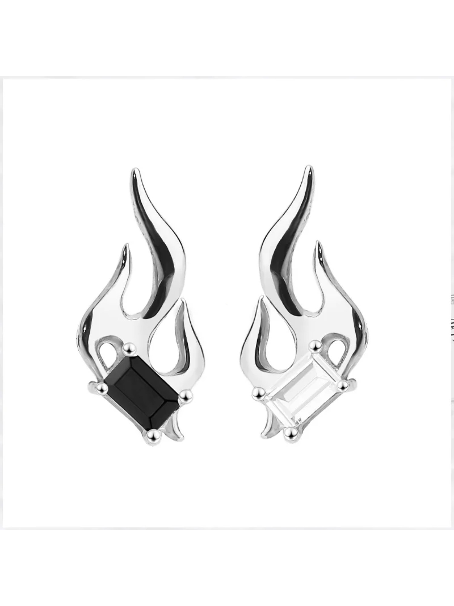 2Pcs Fashion Flame-Shaped Punk - Men'S Minimalist Accessories review and price