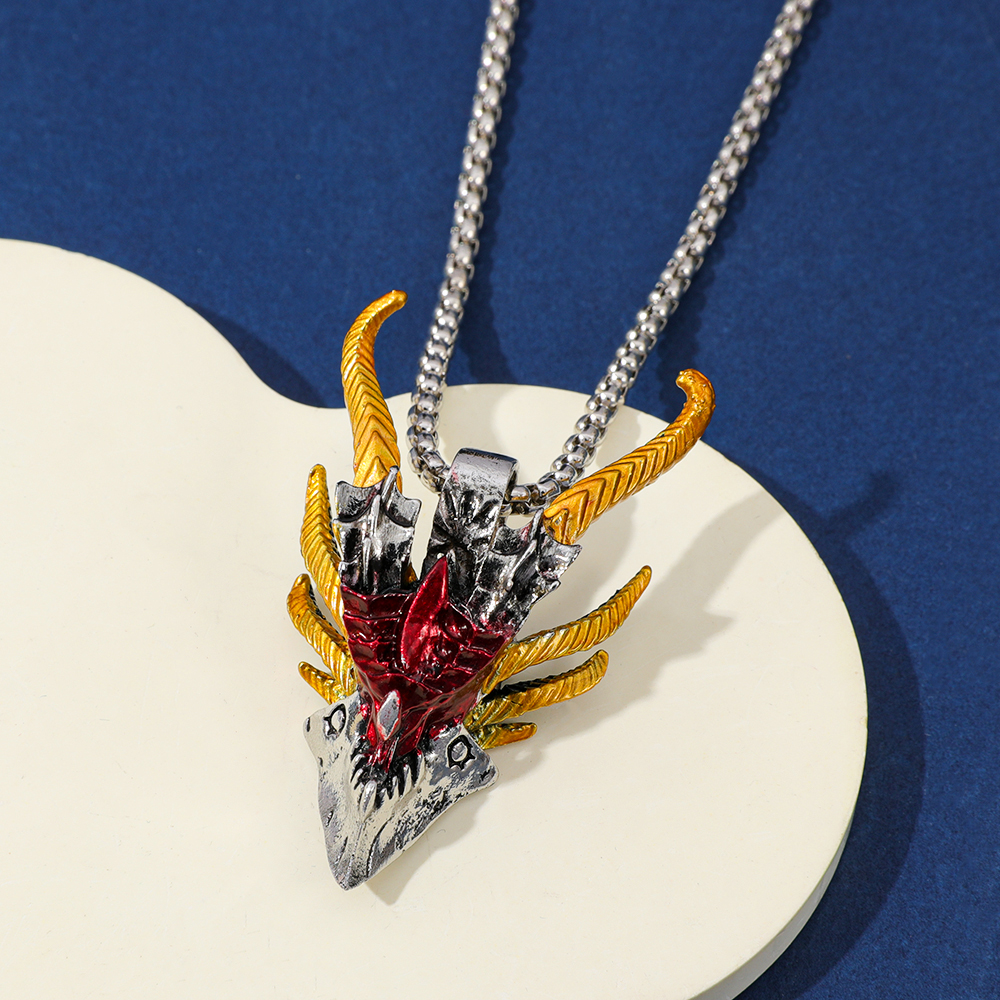 Retro Hip-Hop Evil Dragon Head - Men Accessories Jewelry review and price