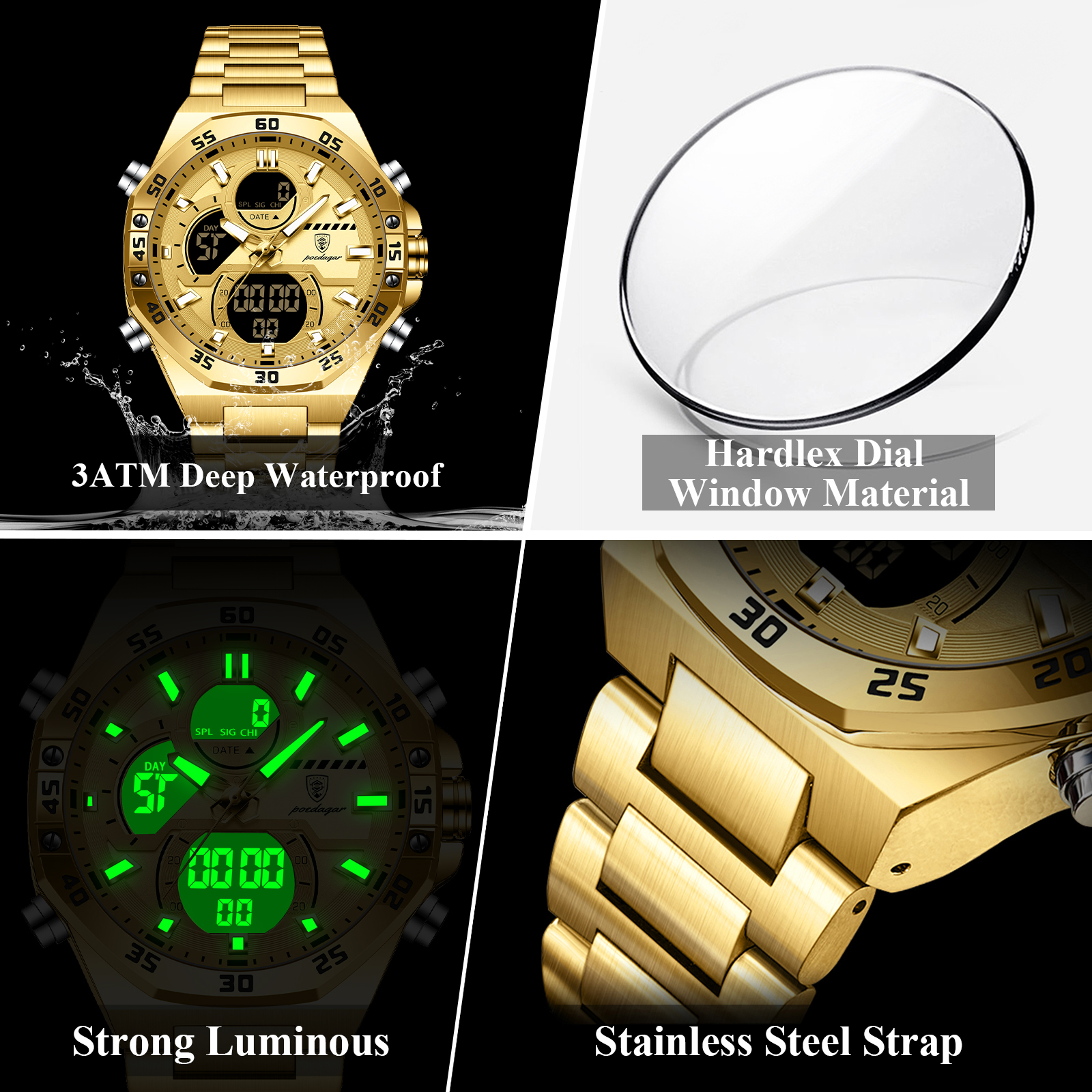 POEDAGAR Sport Men Watch LED W - Men Accessories Jewelry review and price