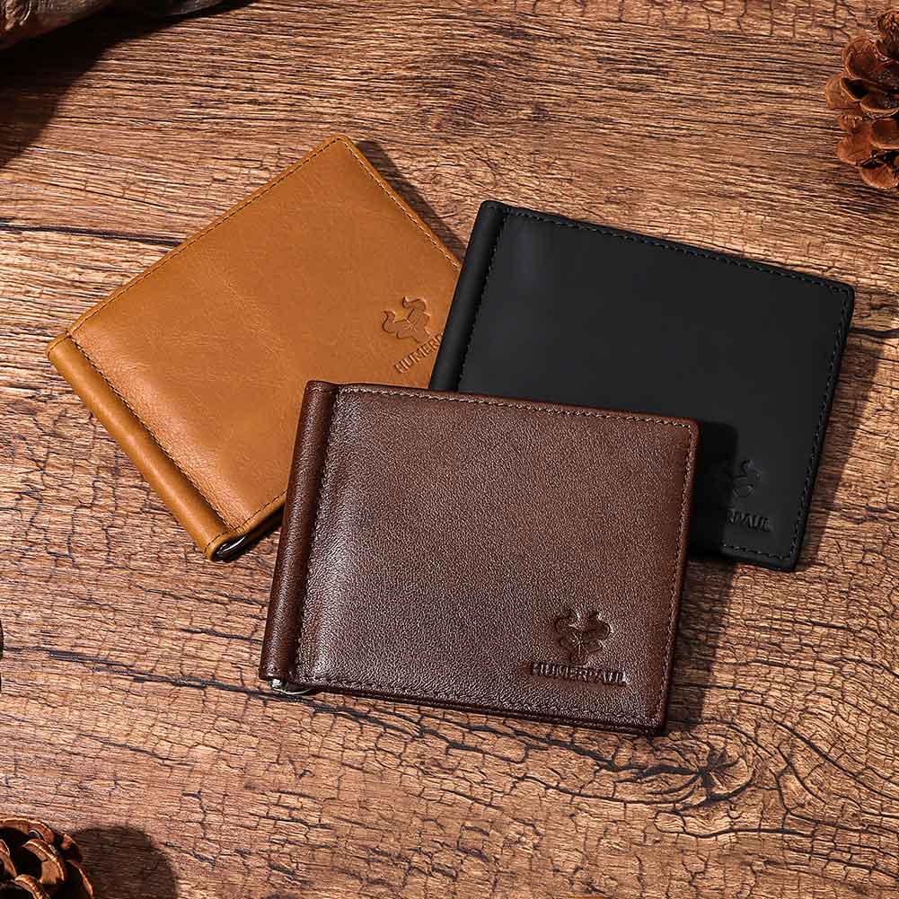 Genuine Leather Mens Slim Wall - Bifold Leather Wallet review and price