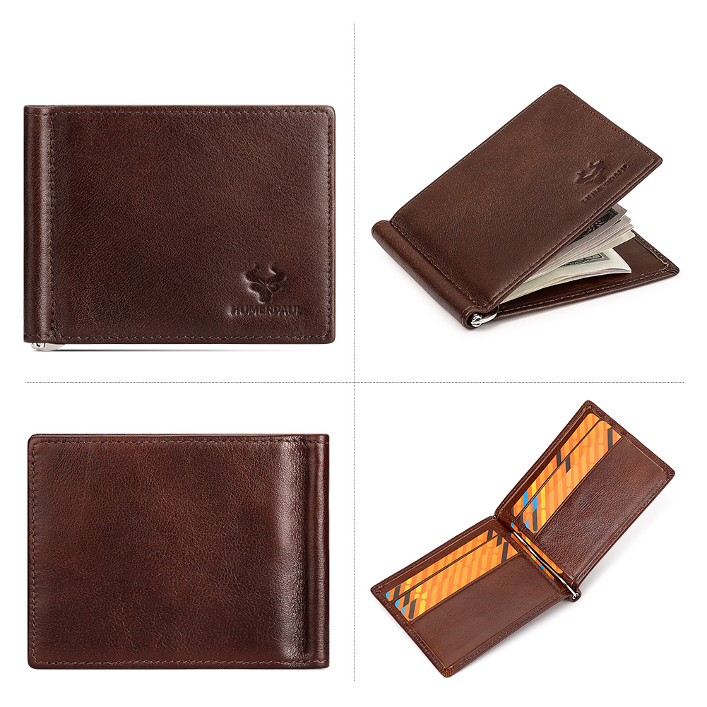 Genuine Leather Mens Slim Wall - Bifold Leather Wallet review and price