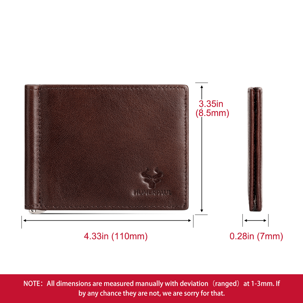 Genuine Leather Mens Slim Wall - Bifold Leather Wallet review and price