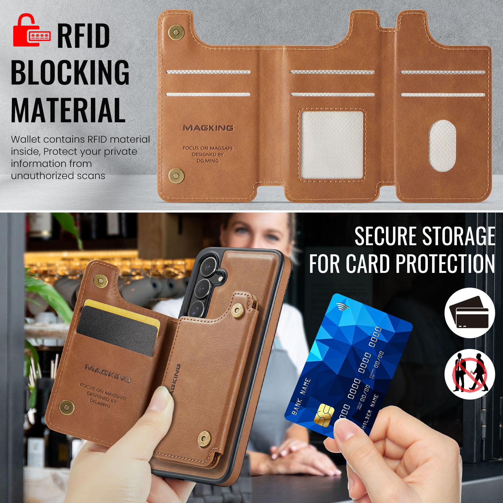 2 in 1 Detachable Card Holder  - Bifold Leather Wallet review and price
