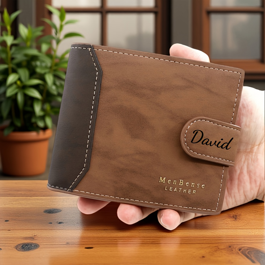 Custom Name Fashion Frosted Le - Bifold Leather Wallet review and price