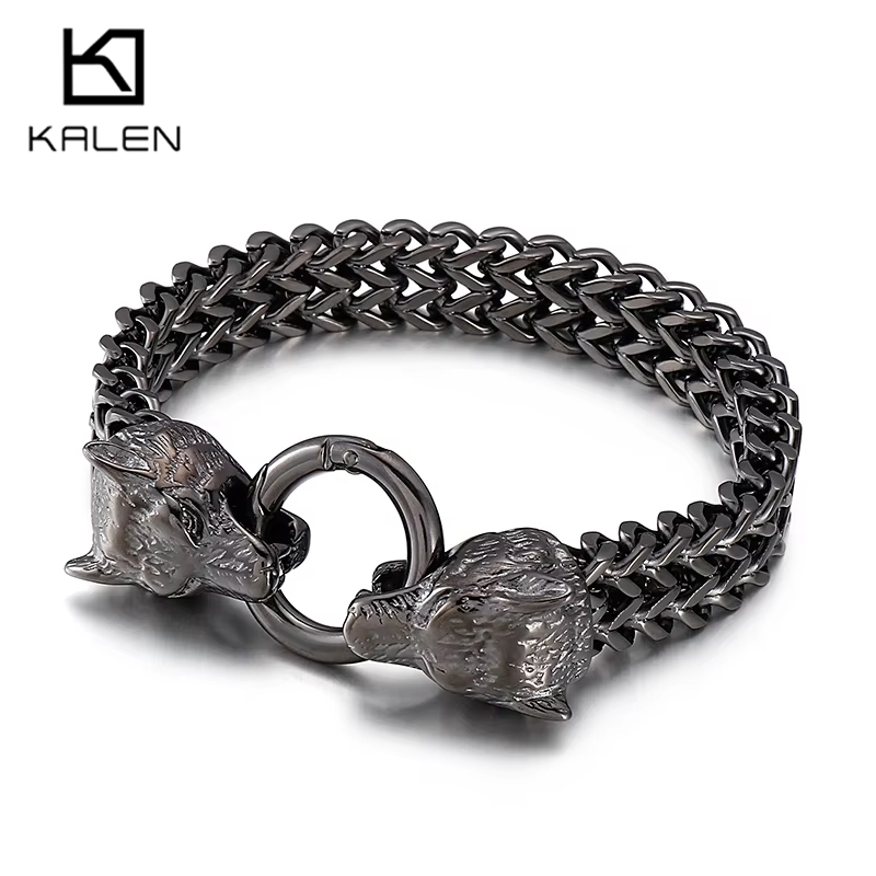 KALEN 19-23cm Rock Viking Wolf - Men Accessories Bd review and price
