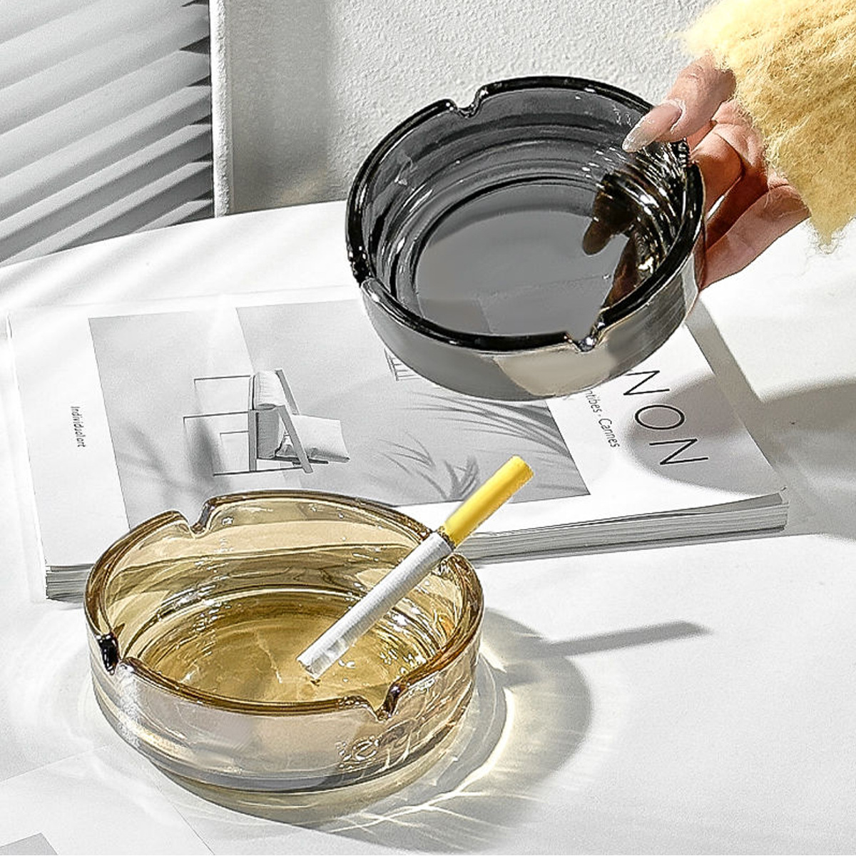 Transparent Glass Ashtray Ciga - Men'S Accessories Tray review and price