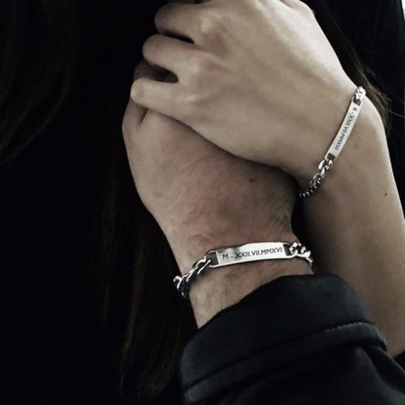 Plate Id Tag Bar Bracelet Cuba - Men Accessories Chain And Bracelet review and price