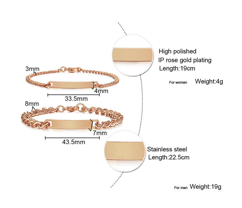 Plate Id Tag Bar Bracelet Cuba - Men Accessories Chain And Bracelet review and price