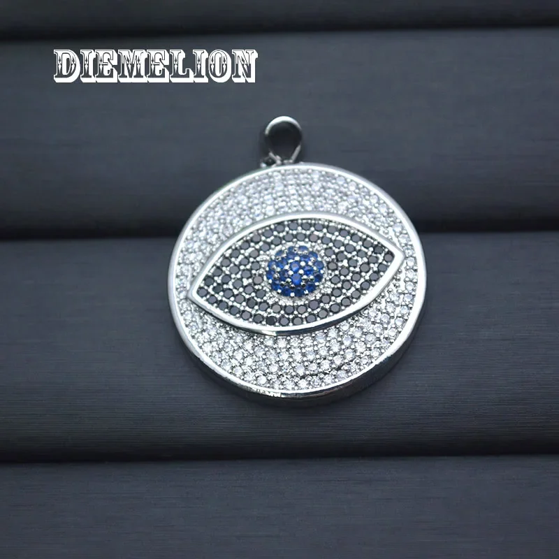 Big Round Full Cubic Zirconia  - Men Accessories Evil Eye review and price