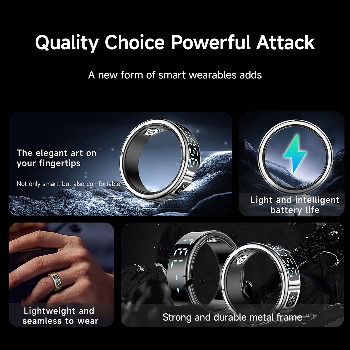 New Smart Ring SR08 LED Displa - Men'S Accessories Display review and price