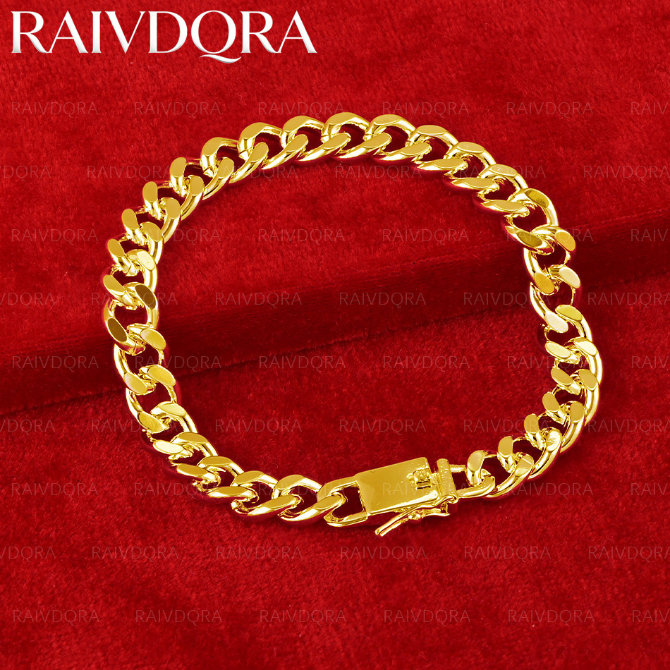18K Gold Plated 8mm Side Chain - Men Accessories Chain And Bracelet review and price