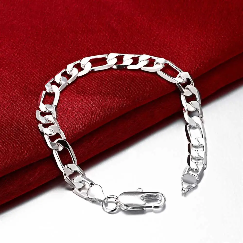 925 sterling Silver classic 8M - Men Accessories Chain And Bracelet review and price
