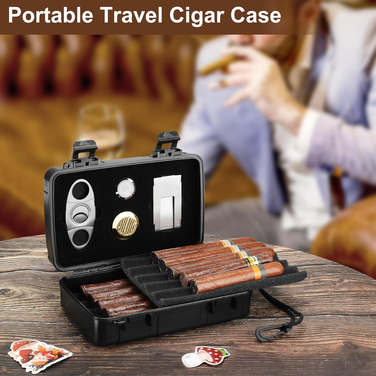 Portable Cigar Humidor Holds 1 - Men'S Accessories review and price