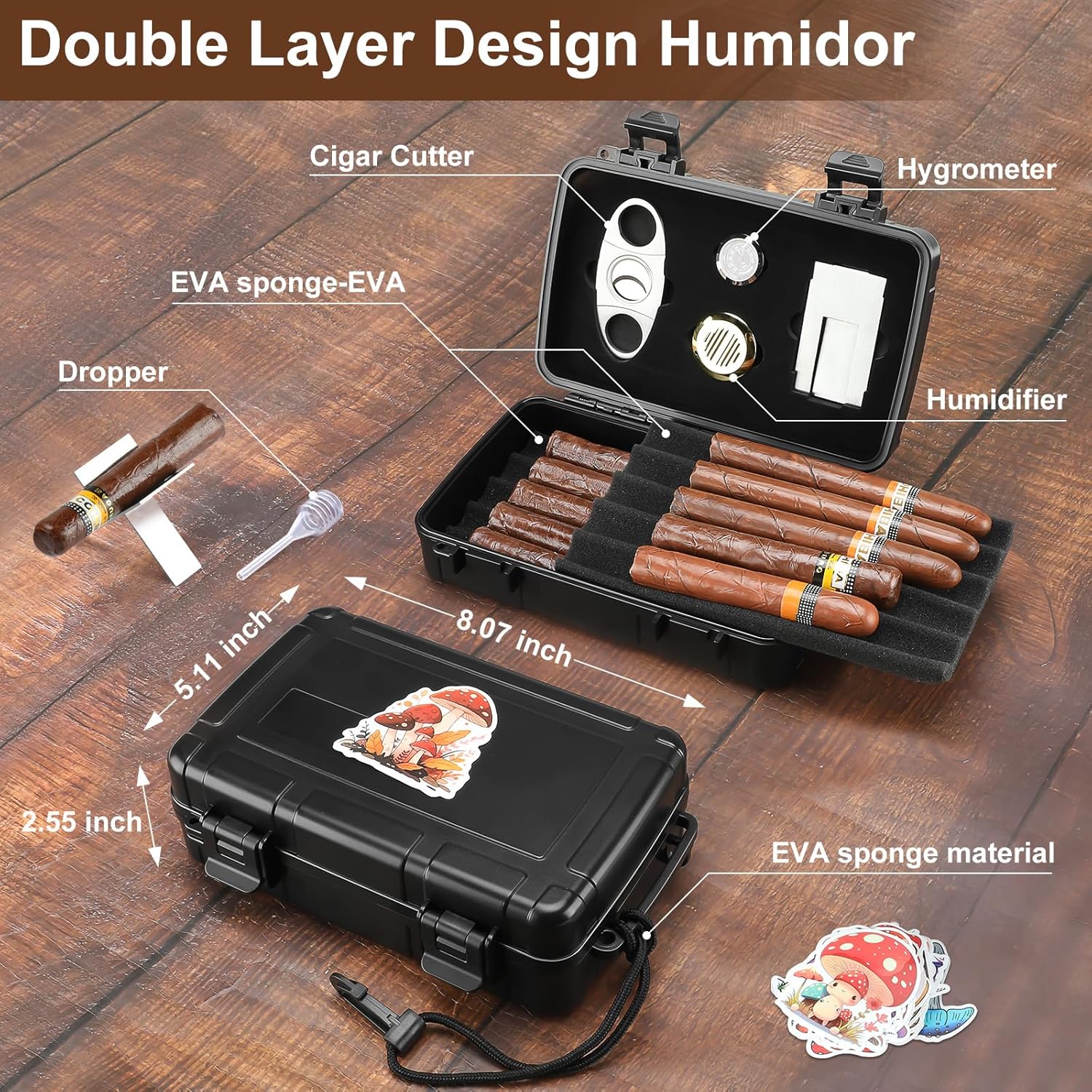 Portable Cigar Humidor Holds 1 - Men'S Accessories review and price