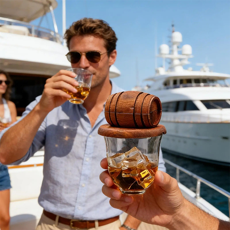 Wooden Barrel Whiskey Cocktail - Men'S Accessories Tray review and price
