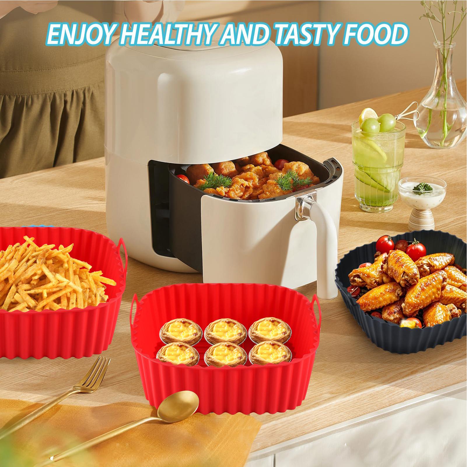 Air Fryer Silicone Liners Pot  - Men'S Accessories Tray review and price