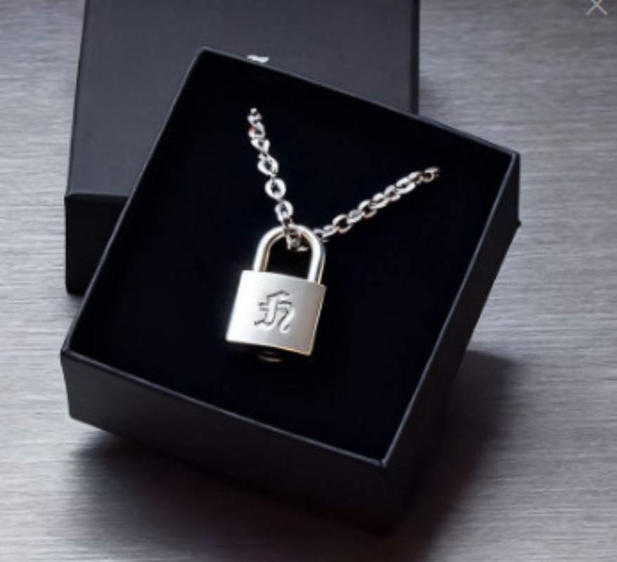 Smooth Matte Finish Metal Lock - Men Accessories Jewelry review and price