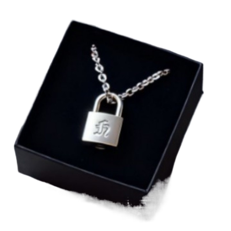 Smooth Matte Finish Metal Lock - Men Accessories Jewelry review and price