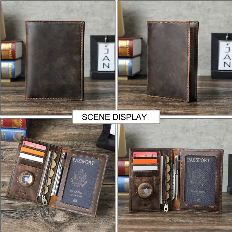 Custom Logo Genuine Leather Sl - Passport Wallet Rfid review and price
