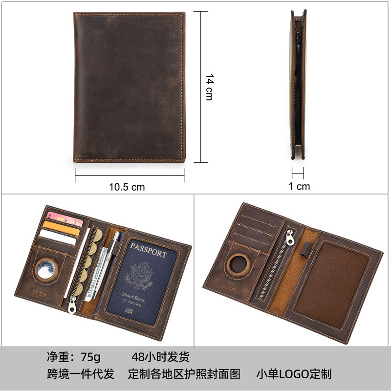 Custom Logo Genuine Leather Sl - Passport Wallet Rfid review and price