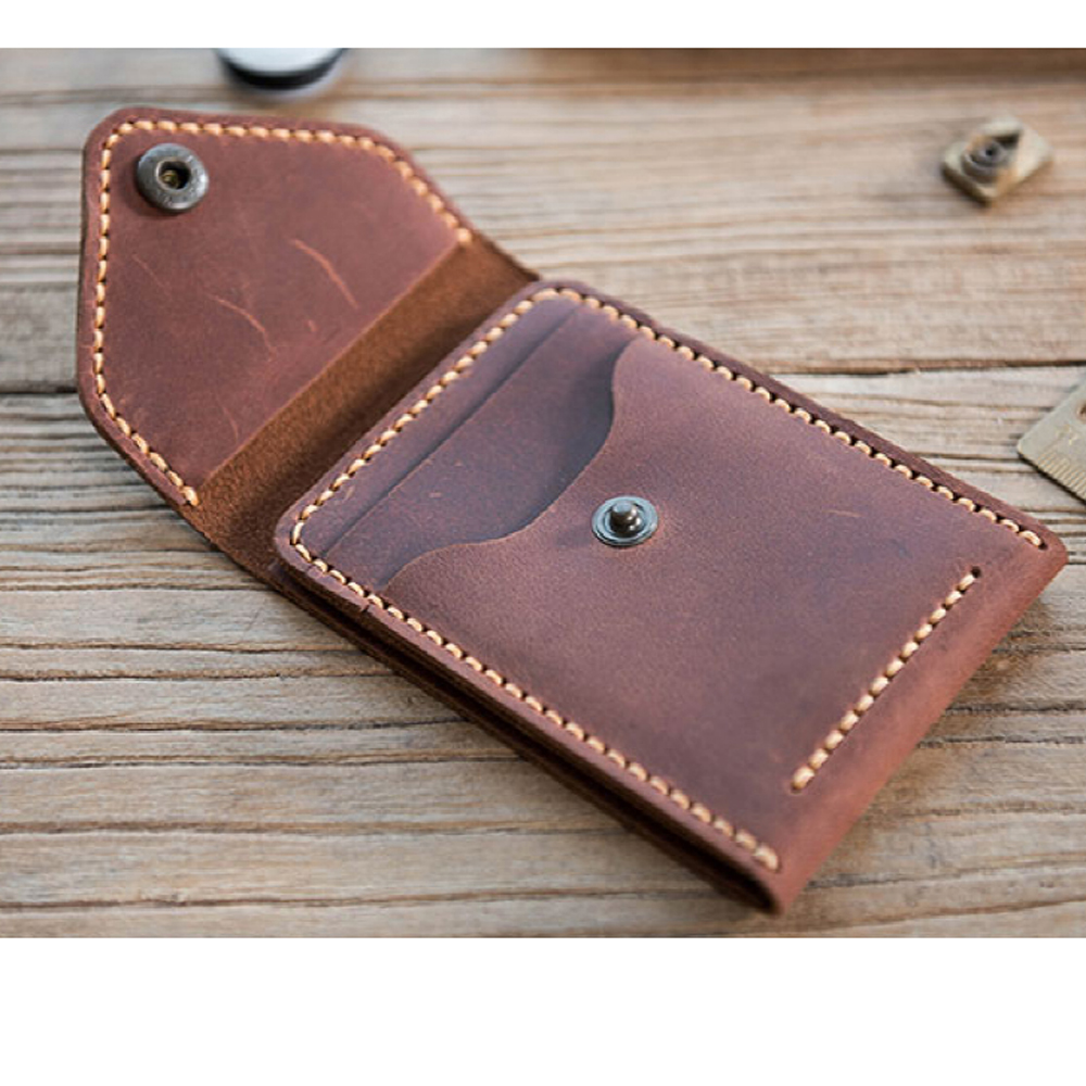 DIY leather craft folded cardh - Bifold Leather Wallet review and price