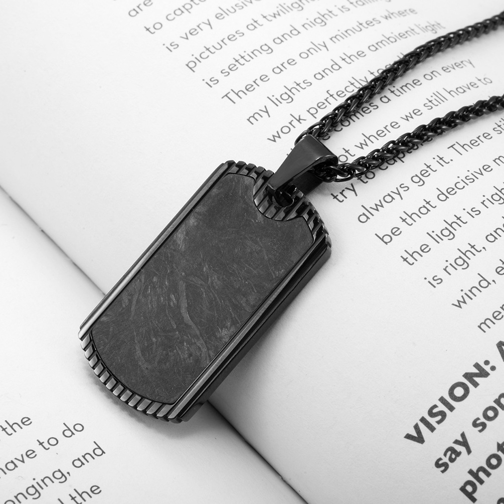 Carbon Fiber Pendant Stainless - Men Accessories List review and price