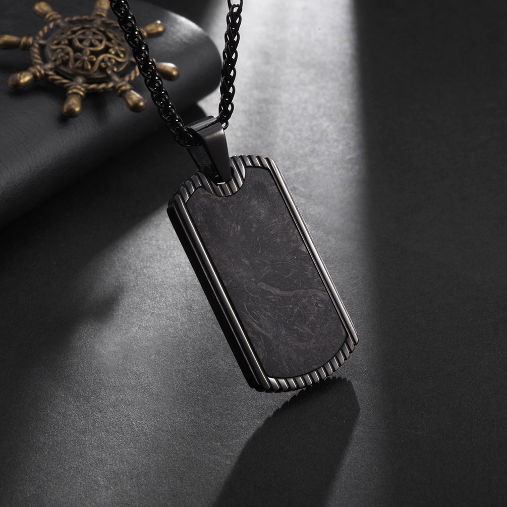 Carbon Fiber Pendant Stainless - Men Accessories List review and price