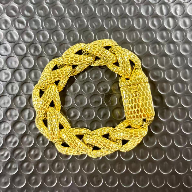 Kalen Snake Skin Cuban Link Me - Men Accessories Bd review and price
